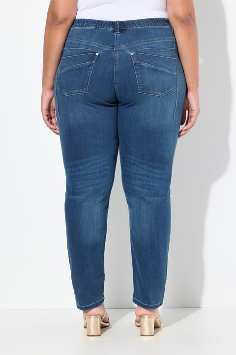 Image du produit Ulla Popken Jean Mom jambe large, rivets fantaisie et taille confortable (62)