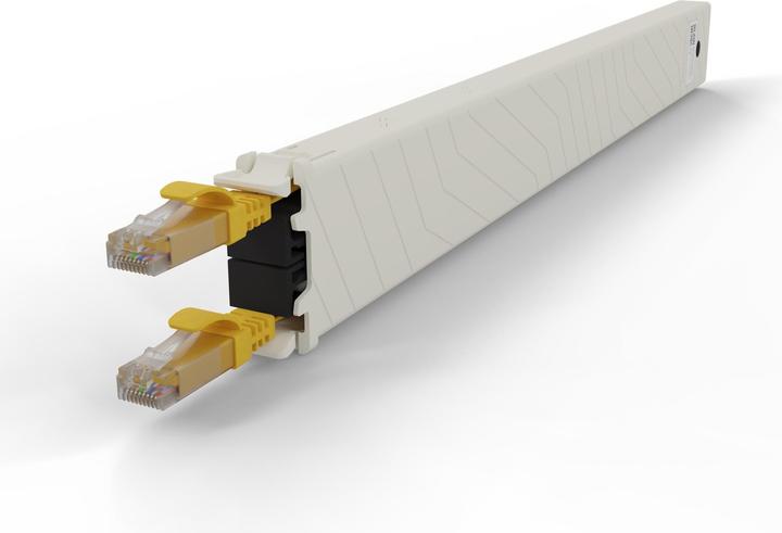 Produktbild PATCHBOX one / Cassette / 8RU / Cat 6A, UTP, 0.8 m, Gelb (UTP, CAT6a, 0.80 m)