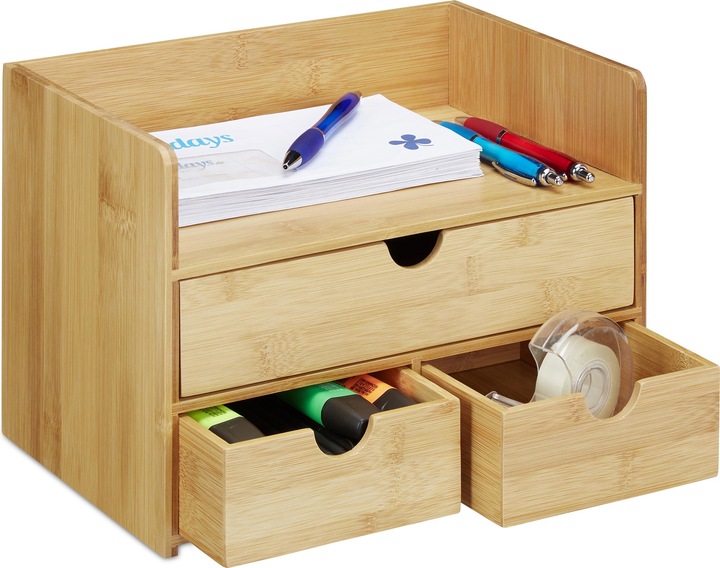 Actual product image Relaxdays Desk Organiser with Drawers