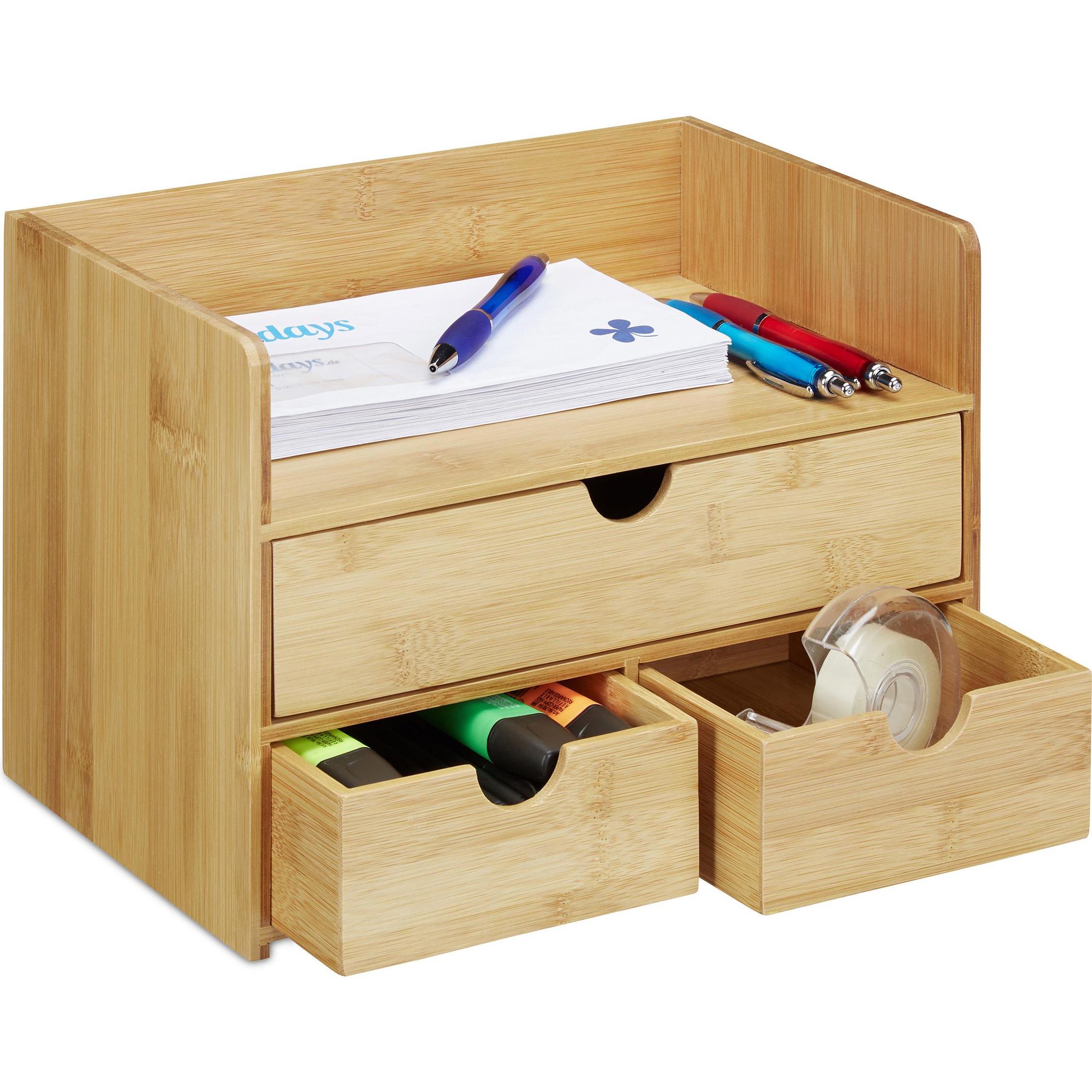 Relaxdays, Schreibtisch Accessoire, Schreibtisch-Organizer