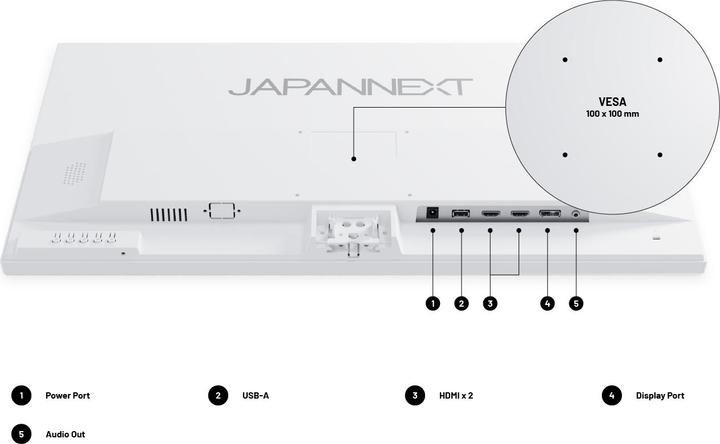 Actual product image Japannext 71,1cm JN-IPS280UHD60F-P-W 16:9 HDMI/DP UHD (3840 x 2160 Pixels, 28")