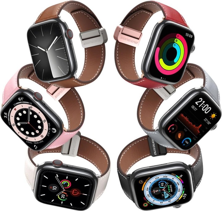Actual product image Dux Ducis YA Strap (38 mm, 40 mm, 41 mm, Genuine leather, Apple Watch Series 3, Apple Watch Series 4, Apple Watch Series 5, Apple Watch Series 6, Apple Watch Series 7, Apple Watch Series 8, Apple Watch Series 9, Apple Watch SE, Apple Watch Series 1, Apple Watch Series 2)