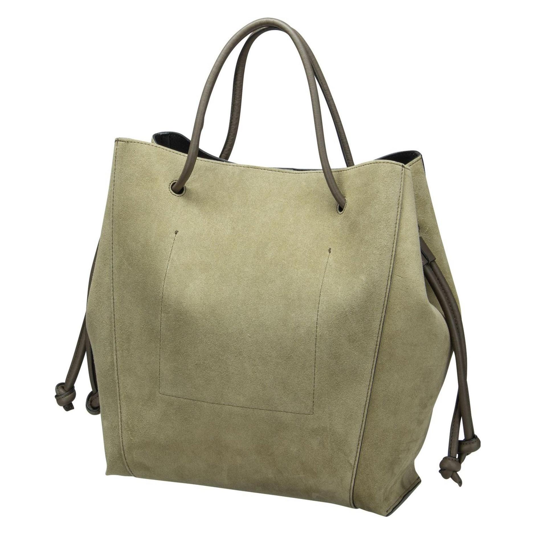 Marc O'Polo, Damen, Tasche, Shopper Gada Suede Shopper M, Grün
