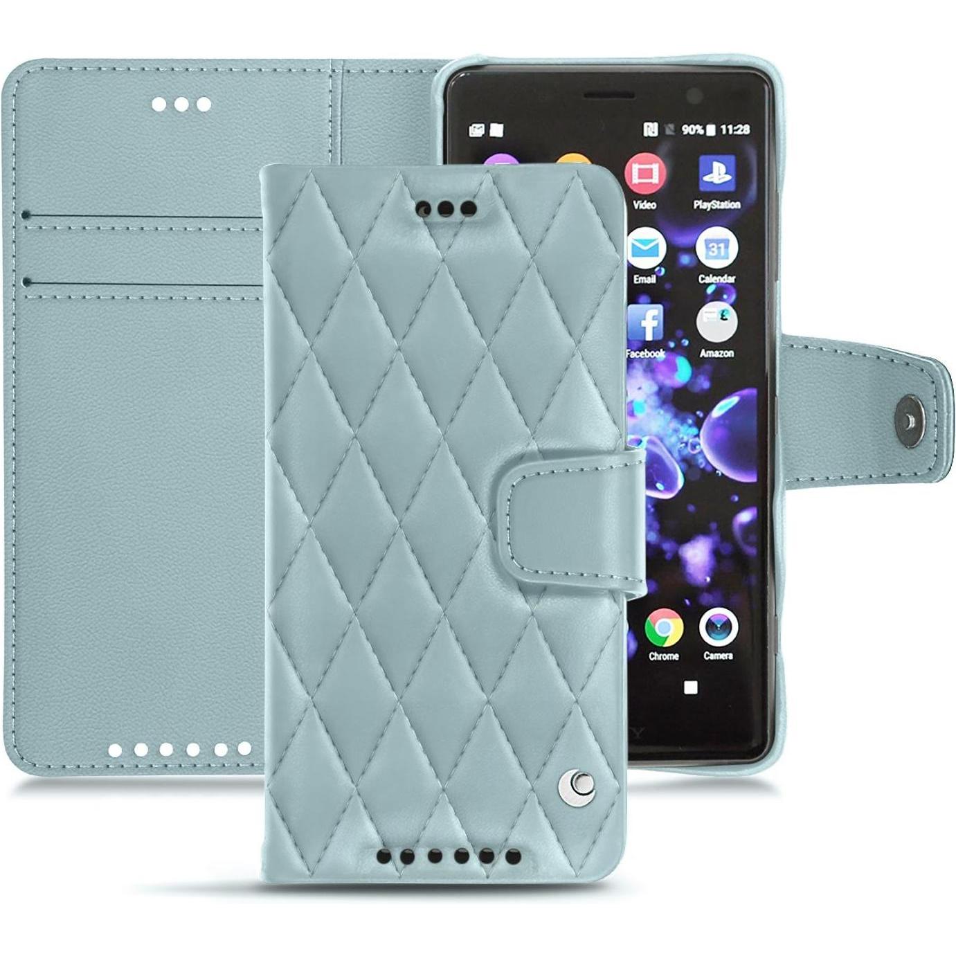 Thumbnail - Noreve Lederschutzhülle Wallet (Sony Xperia XZ2 Compact), Smartphone Hülle, Blau