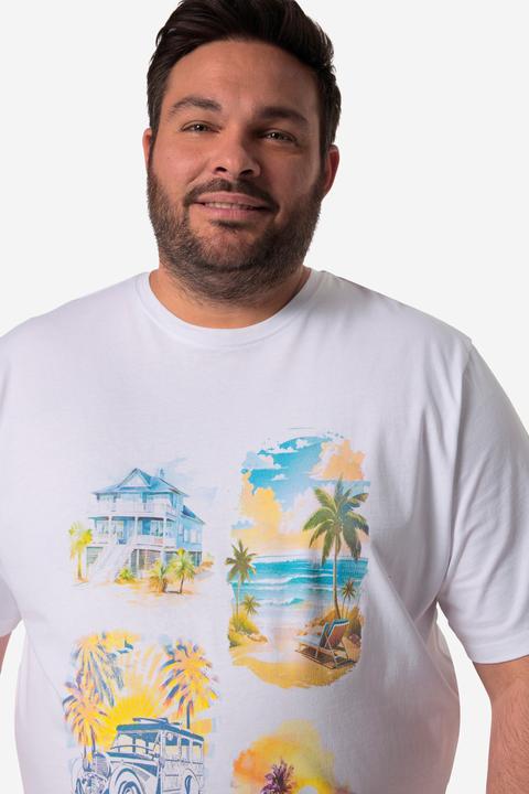 Actual product image Men+ T-Shirt, Halbarm, grosser Print, Rundhals (L)
