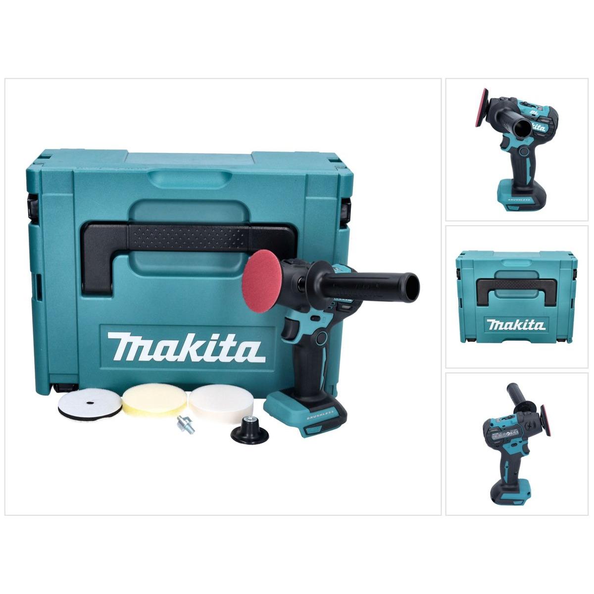 Makita, Schleifmaschine + Poliermaschine, DPV 300 ZJ Akku Schleifer Polierer 18 V 50 / 80 mm Brushless + Makpac - ohne A...