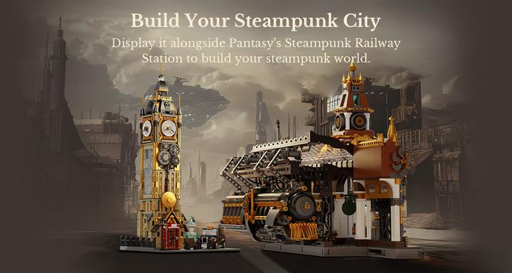 Actual product image Pantasy Steampunk series clock tower