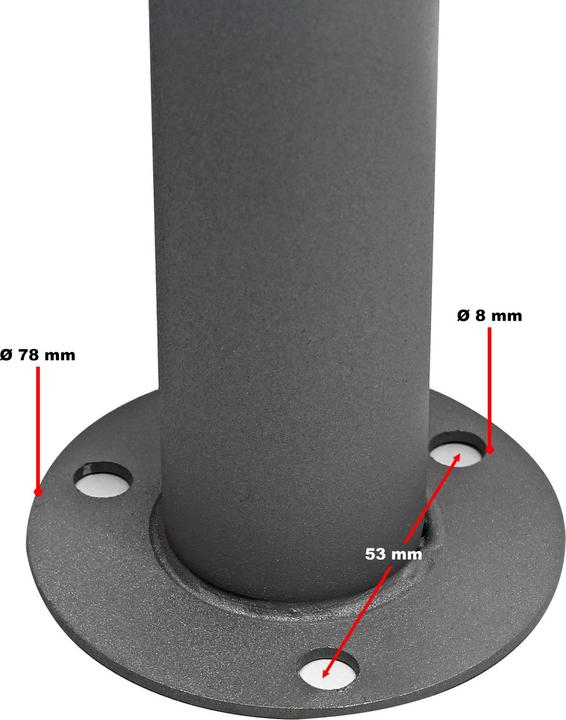 Actual product image Wiltec Letter box stand anthracite 120x50cm Post box Standing letter box steel