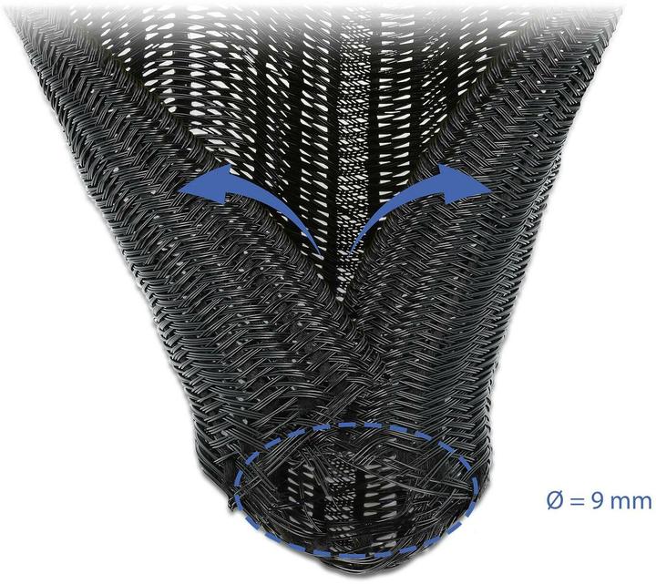 Produktbild Delock Kabelschlauch 10mx9mm, selbstschliessend (Kabelschlauch, 1000 cm)