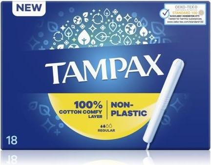 Produktbild Tampax Non-Plastic Regular - Tampon 18.0ks