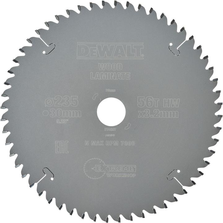 DeWalt Cirkelzaagblad handmatig 235/30mm 56TFZ - DT4097-QZ