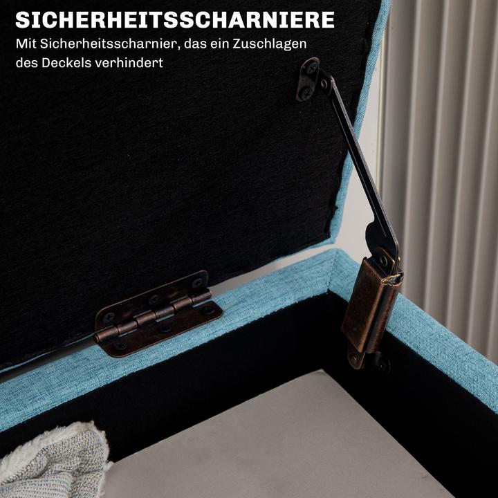 Image du produit Homcom Sitzbank Polyester, Kautschukholz Blau (39 cm)