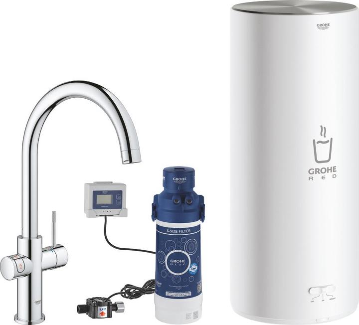 Image du produit Grohe Küchenarmatur mit Filterfunktion und kochend heisses Wasser GROHE Red Duo chrom glänzend 30079001