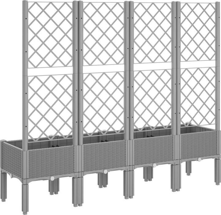 Actual product image VidaXL Planter with trellis PP