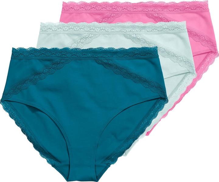Produktbild Ulla Popken Midislips, 3er-Pack, Spitzenband (56, 3er Pack)
