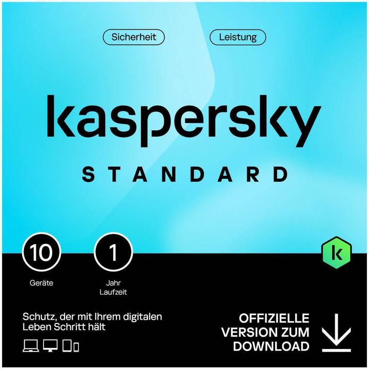 Kaspersky Standard 10device 1year Download (1 User, 10 Geräte/User, 12 Monate)