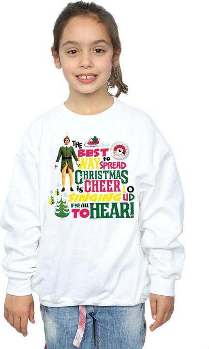 Actual product image Elf Girls Christmas Cheer Sweatshirt (116)