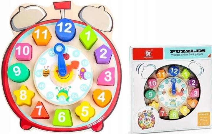 Actual product image Topbright Toys Wooden Sorting Clock
