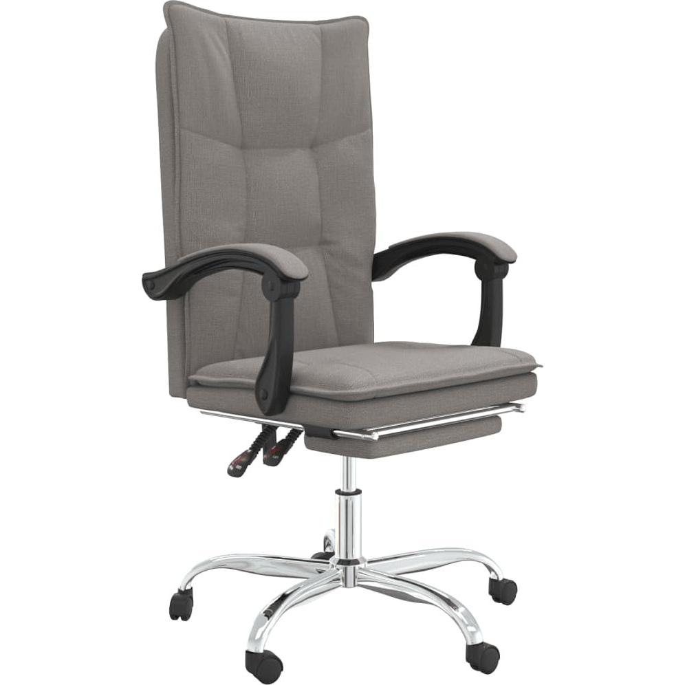 Vidaxl Grau Bürostuhl, Bürostuhl Mit Liegefunktion (46.50 - 56 Cm)
