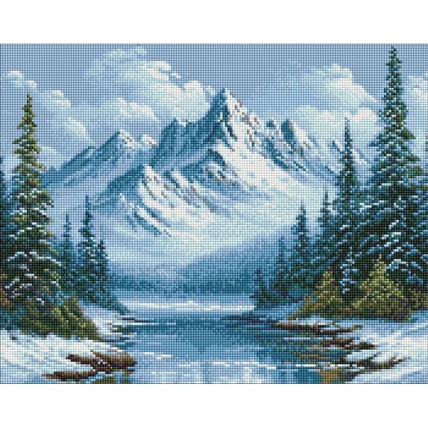 Ideyka Diamant Mosaik - Frostiger Atem des Waldes - art selena ua (AMO20012)