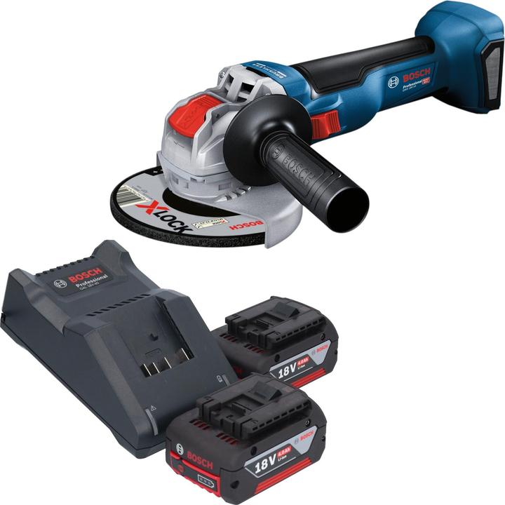 Produktbild Bosch Professional Bosch GWX 18V-10 Akku Winkelschleifer 18 V 125 mm Brushless + 2x Akku 4,0 Ah + Ladegerät (125 mm)