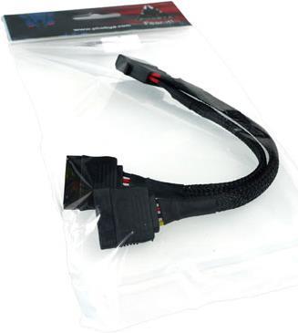 Phobya Strom/SATA Y-Kabel intern 4Pin Molex auf 2x SATA 15cm Sch