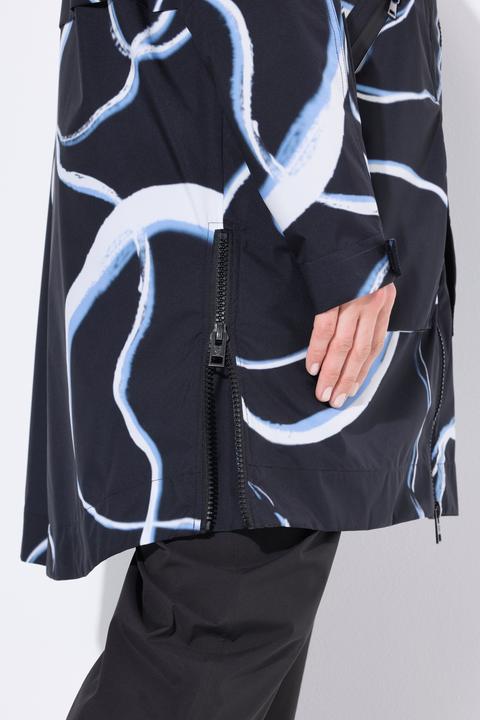 Actual product image Ulla Popken Wave Print Rain Coat (58)