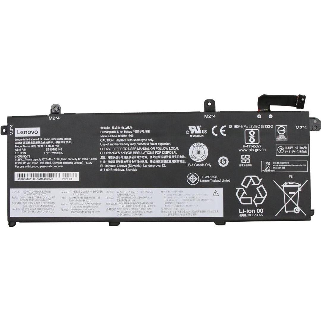Lenovo Internal, 3c, 50Wh, LiIon, LGC (3 Zellen, 4372 mAh), Notebook Akku