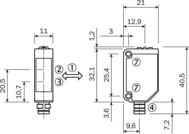 Produktbild Sick Sensor, back ground suppression Sr 300mm