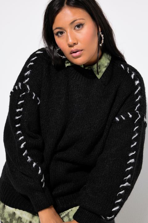 Produktbild Studio Untold Pullover, oversized, Colornähte, Langarm (56)