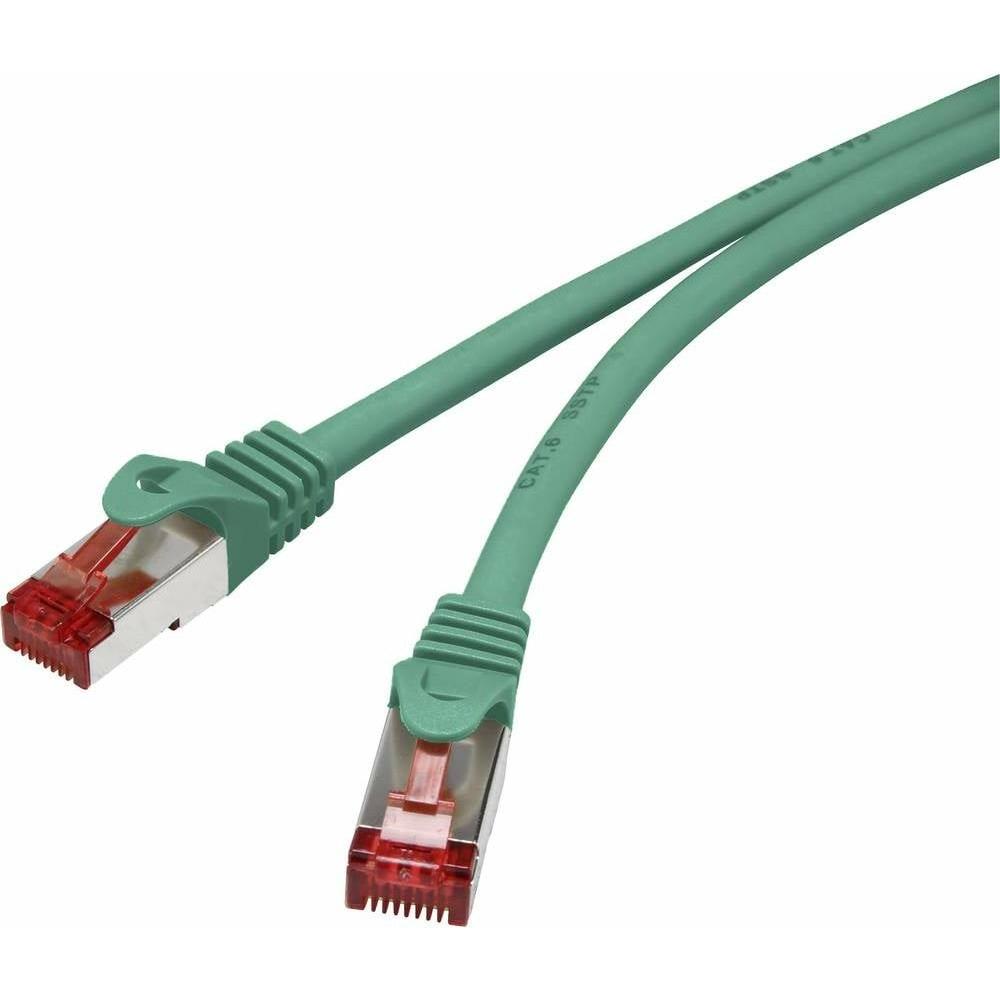 Renkforce RF-5239500 RJ45 Netzwerkkabel, Patchkabel CAT 6 S/FTP 1.00 m Grün mit (S/FTP, CAT6, 1 m), Netzwerkkabel