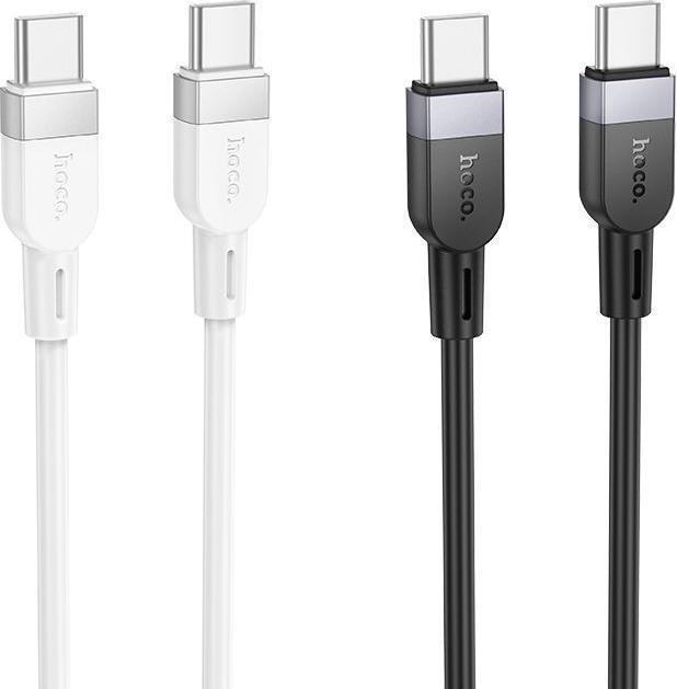 Actual product image Hoco Cable X109 Energy 60W silicone charging data cable C to C(L=1M) Black (1 m, 60 W)
