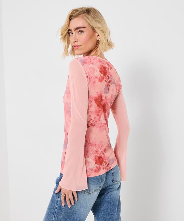 Produktbild Joe Browns Rose Print Long Sleeve Mesh Top (42)