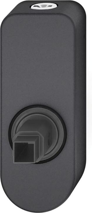 Actual product image FSB Oval lockable adapter rosette window handle, black matt aluminium