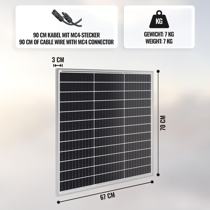 Actual product image Yangtze Solar 3x solar panel 100W (100 W, 6.20 kg)