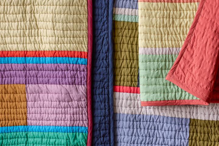 Immagine prodotto Hübsch Pavilion Decke Block Coral/ Multifarben (200 x 140 cm)