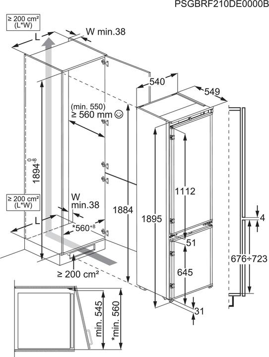 Produktbild Electrolux ENP7MD19S Einbaugerät 269 L D Weiss (269 l)