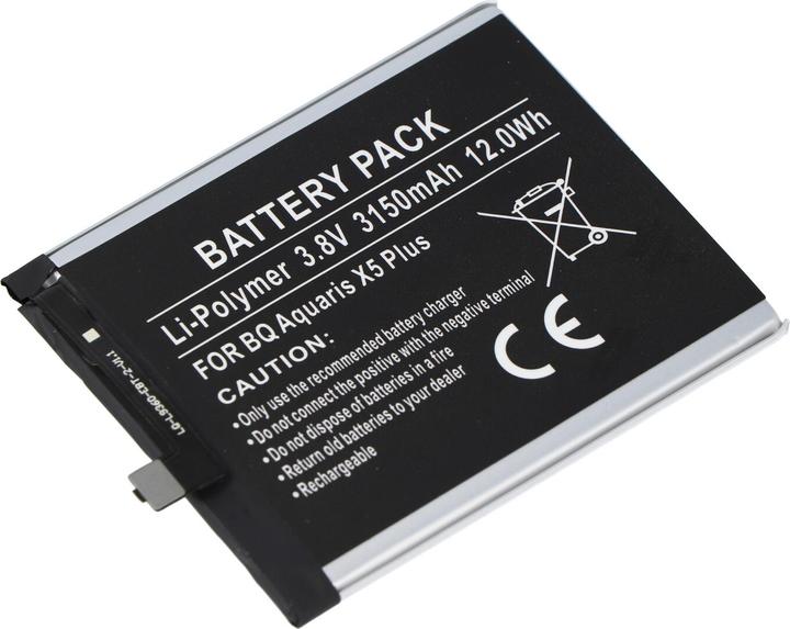 Actual product image AccuCell Battery BQ Aquaris X5 Plus, 3200
