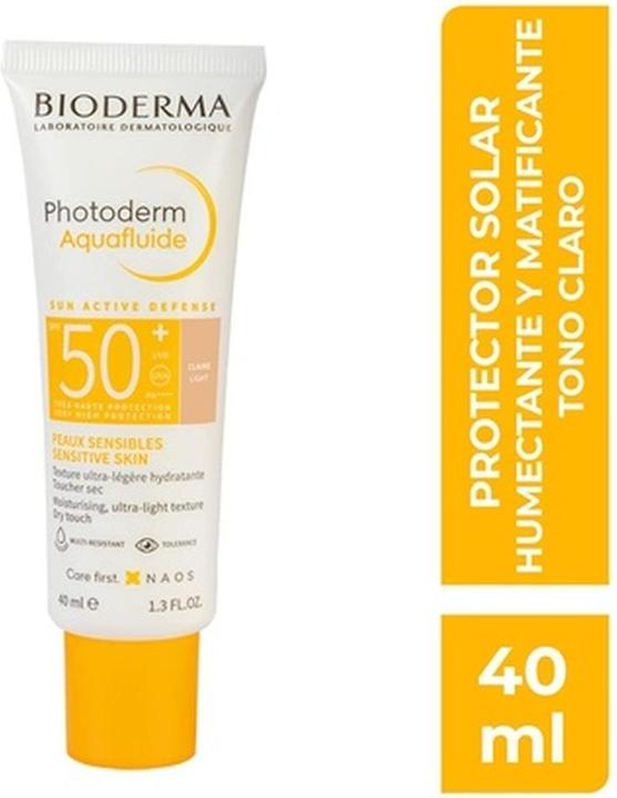 Actual product image Bioderma Hip $, Photoderm Aquafluide SPF 50 + Ultralekki Fluid skin light shade 40 ml - long shelf li (Sun cream face, SPF 50, 40 ml)