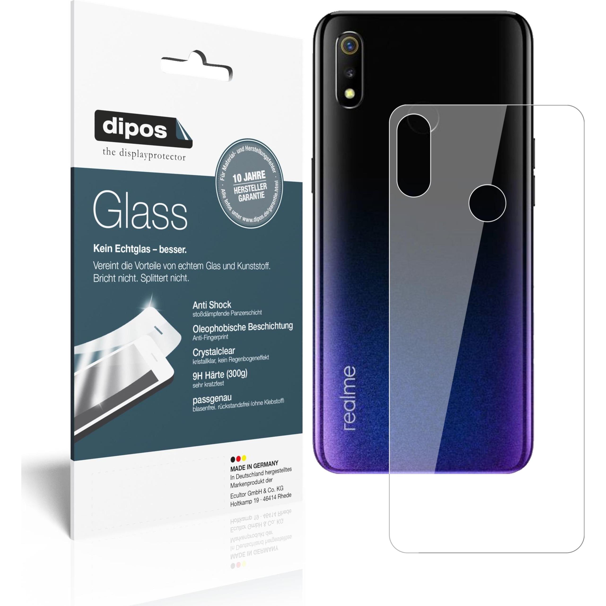 Dipos Displayschutz Anti-Shock (1 Stück, Realme 3), Smartphone Schutzfolie, Transparent