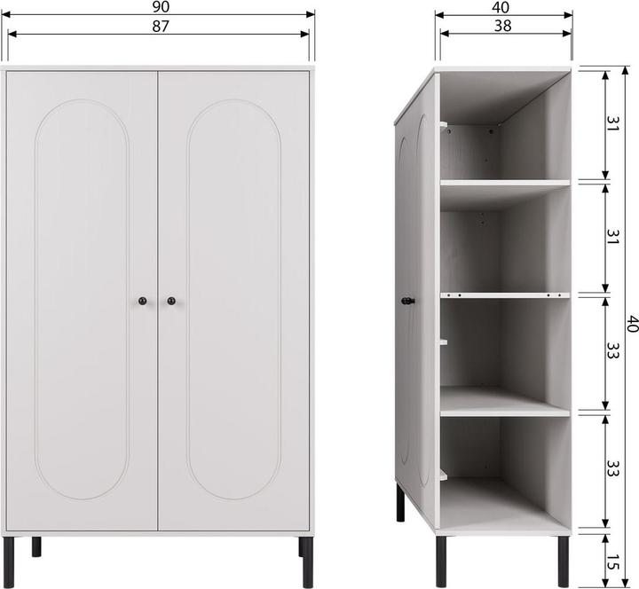 Produktbild Woood Niedriger (90 x 40 x 149 cm)