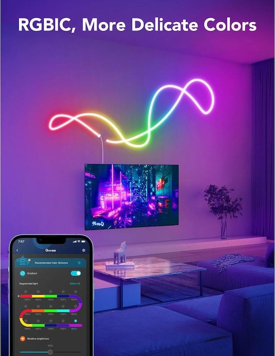 Immagine prodotto Govee Neon (Bianco, 500 cm, Interno, Esterno)