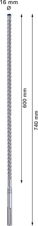 Produktbild Bosch Professional Zubehör EXPERT SDS max-8X Hammerbohrer, 16 x 600 x 740 mm (16 Millimeter)