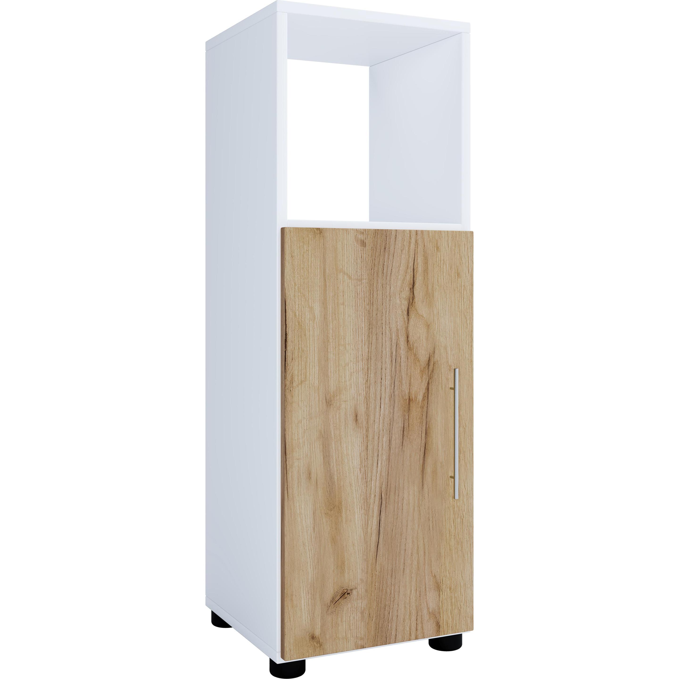 VCM, Badezimmerschrank, Badmöbel Midischrank Badschrank Flandu (31 x 30 x 93 cm)