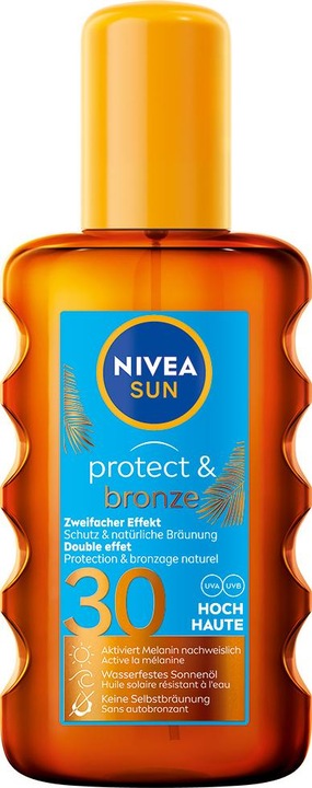 Immagine prodotto NIVEA Olio solare Sun Protect & Bronze (Olio abbronzatura, SPF 30, 200 ml, 220 g)