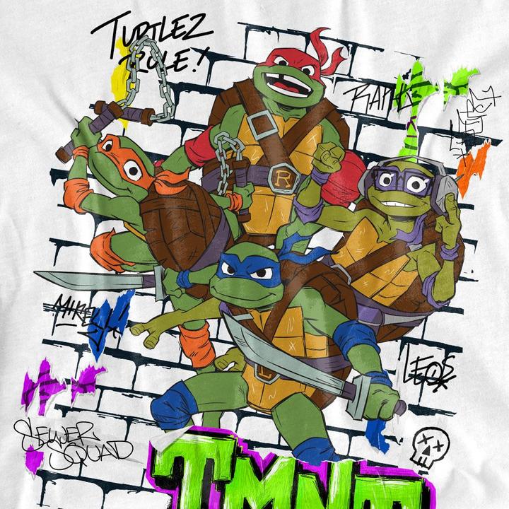 Immagine prodotto Teenage Mutant NT Maglietta Muro di Mattoni Poster Adulto Unisex (XL)