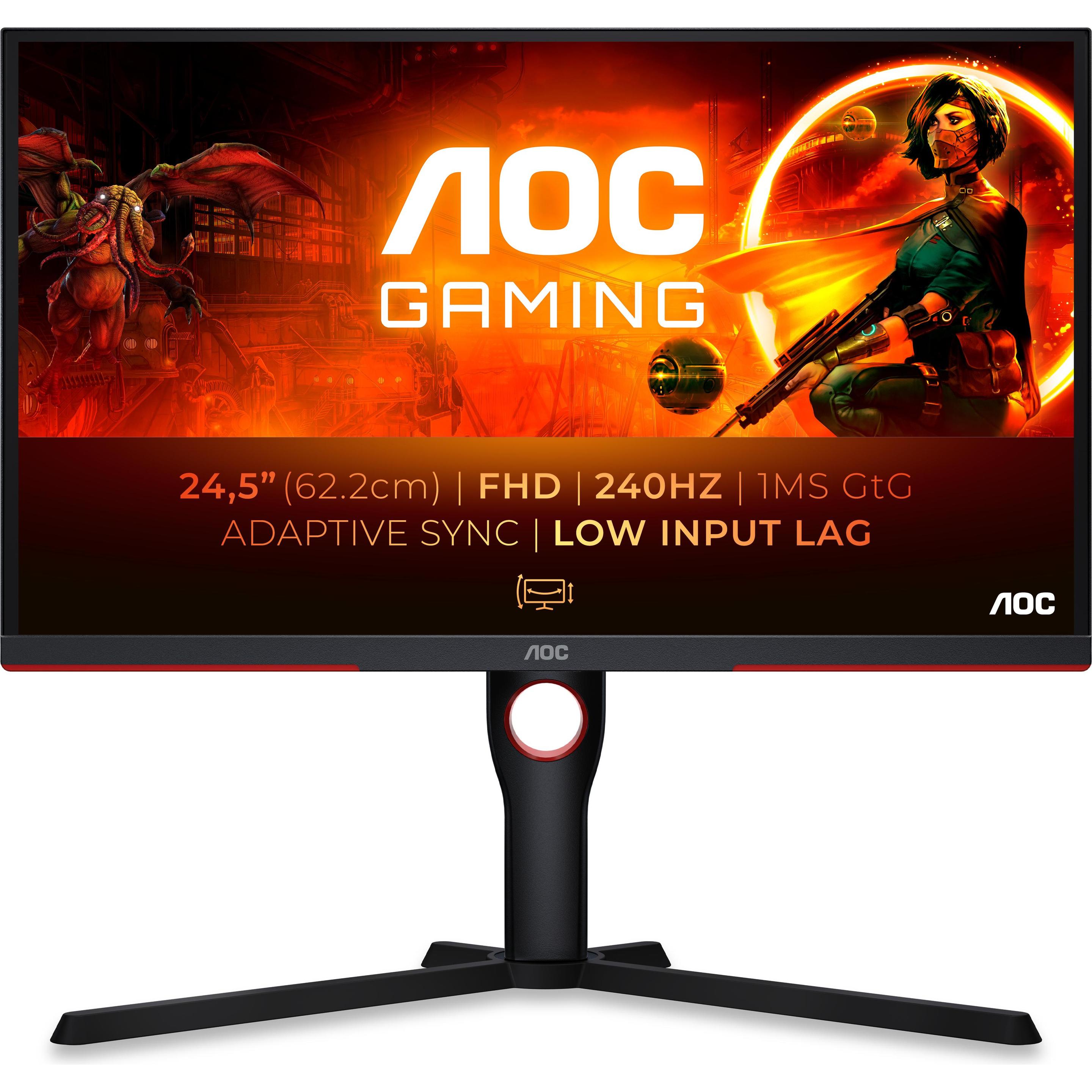 AOC 25G3ZM/BK (1920 x 1080 Pixel, 24.50"), Monitor, Schwarz