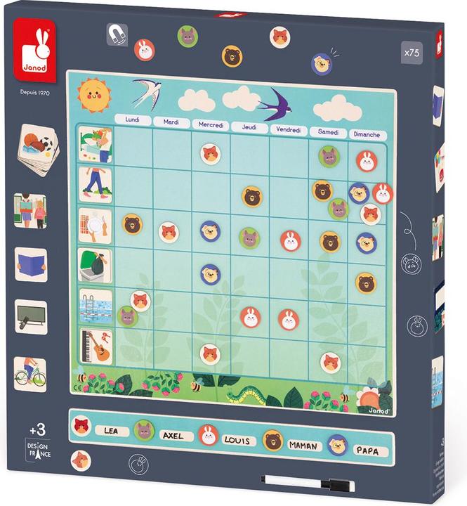 Produktbild Janod Familienplaner (Französisch, 3 - 8 Jahre)