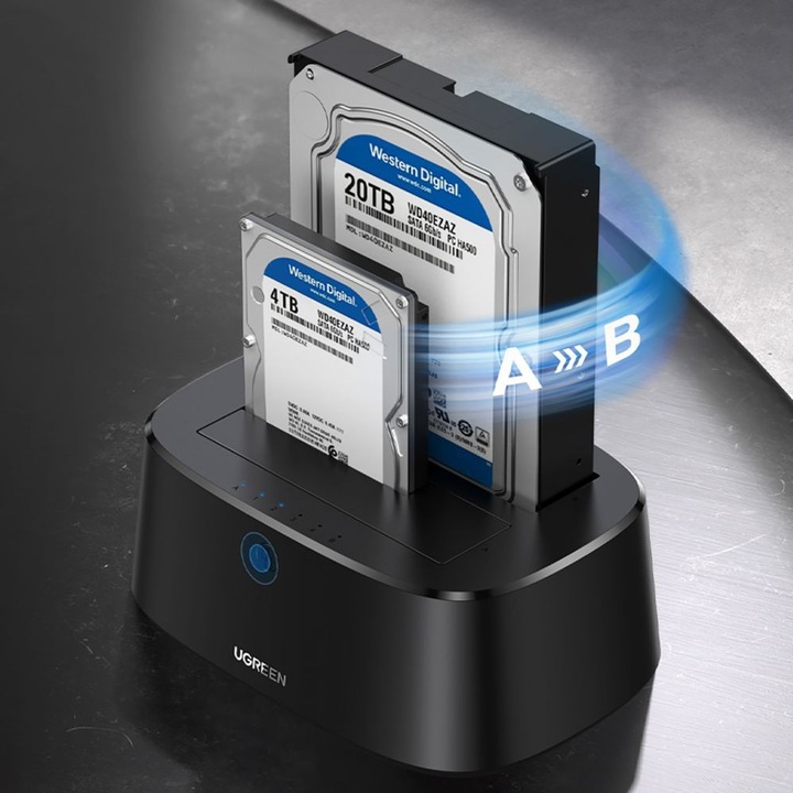 Produktbild Ugreen SATA Hard Drive Docking Station für 2.5" und 3.5" SSD HDD