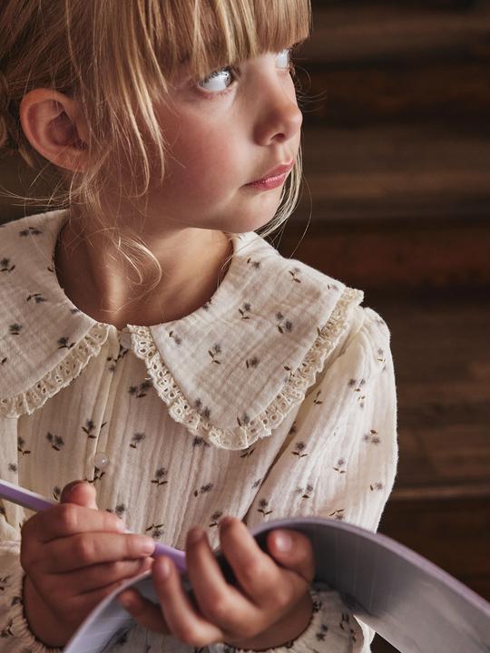 Immagine prodotto Vertbaudet Langärmelige Mädchen Bluse aus Musselin (128)